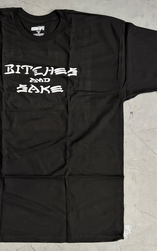 Bitches & Sake Destroy T-shirt - BLACK - NEW OLD STOCK FROM 2013