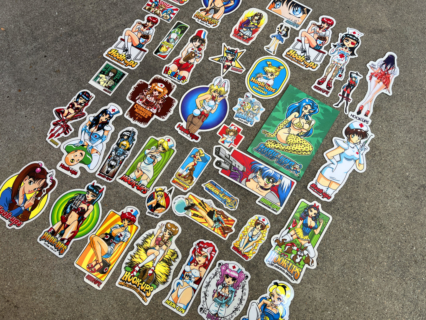 hook-ups vintage stickers mega 40 pack