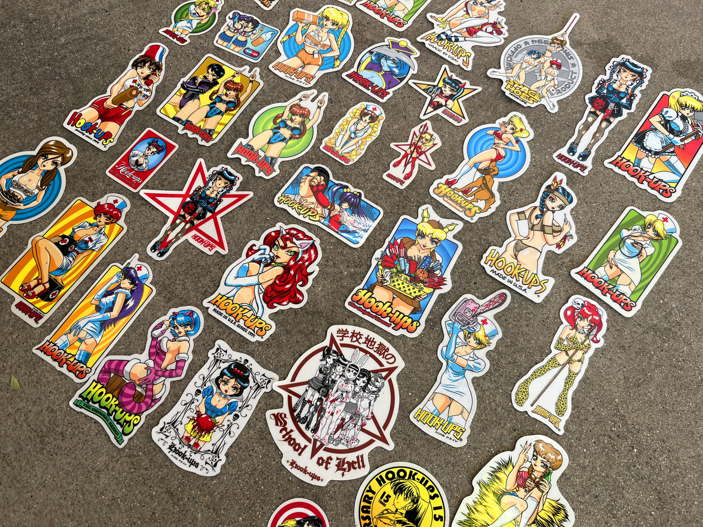 hook-ups vintage stickers mega 36 pack
