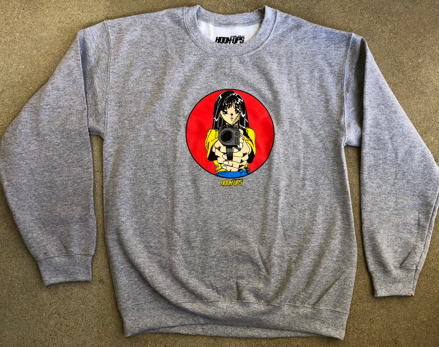 Barrel of a Gun Crew Sweatshirt - GREY