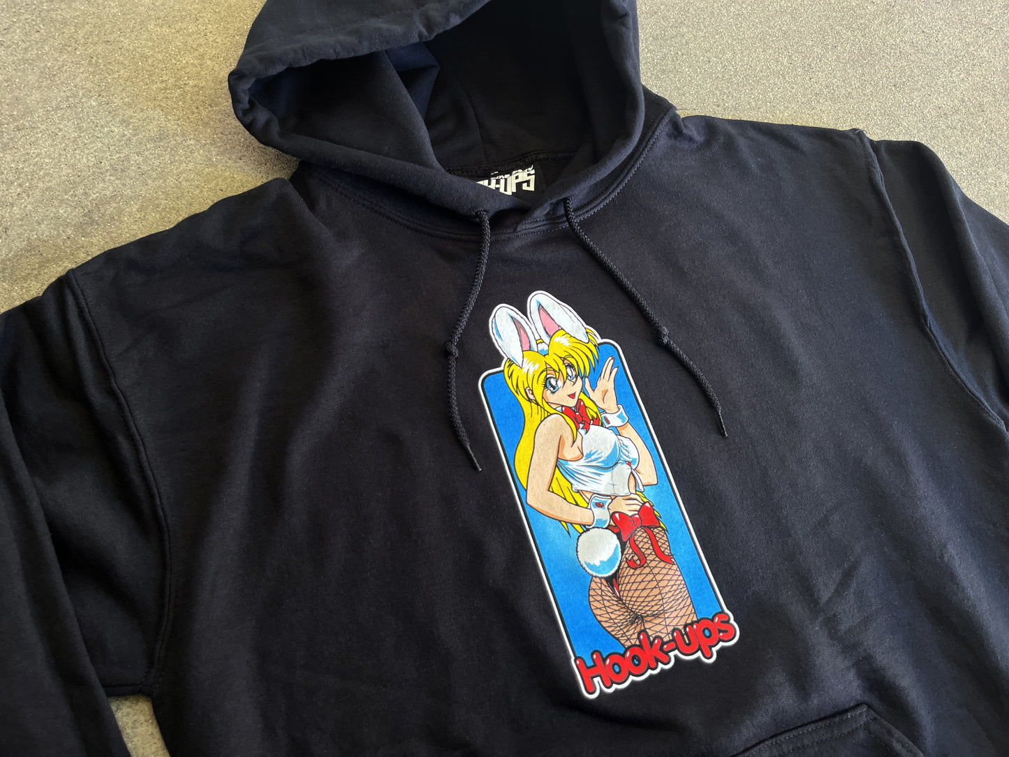 Bunny Girl Hooded Sweatshirt BLACK