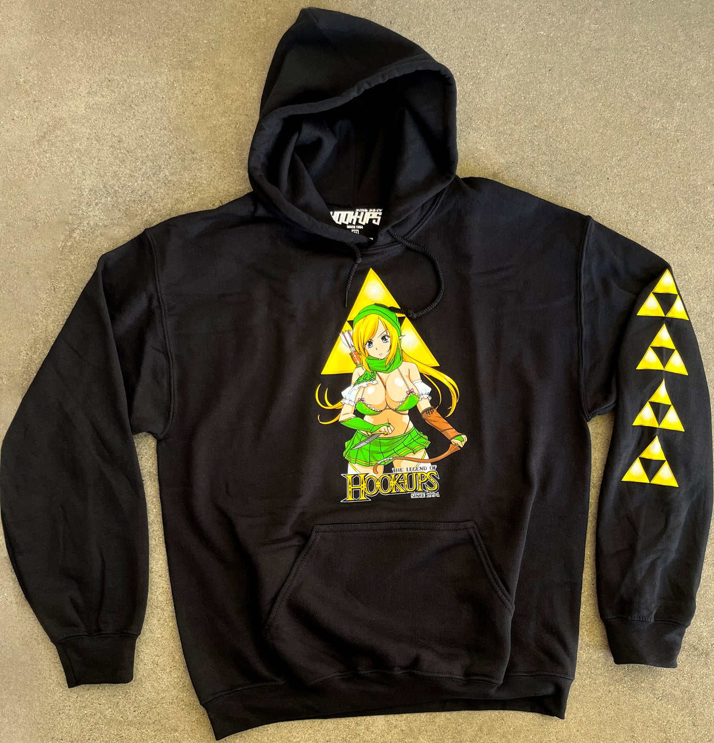 Female Link Hooded Sweatshirt - BLACK