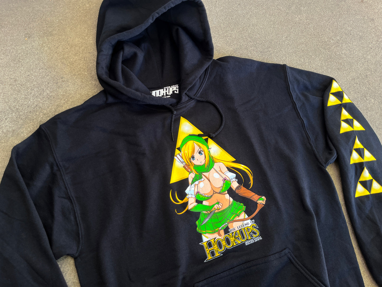 Female Link Hooded Sweatshirt - BLACK