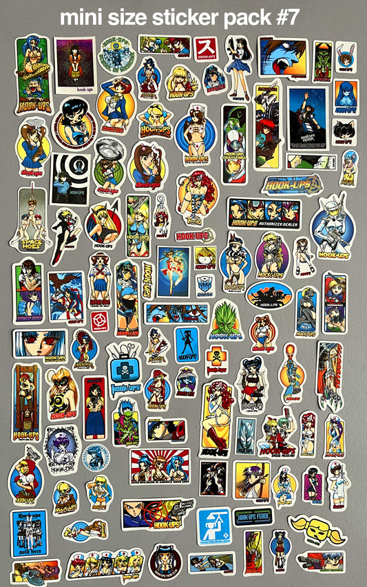 hook-ups mini size sticker pack #7 of 100 small stickers