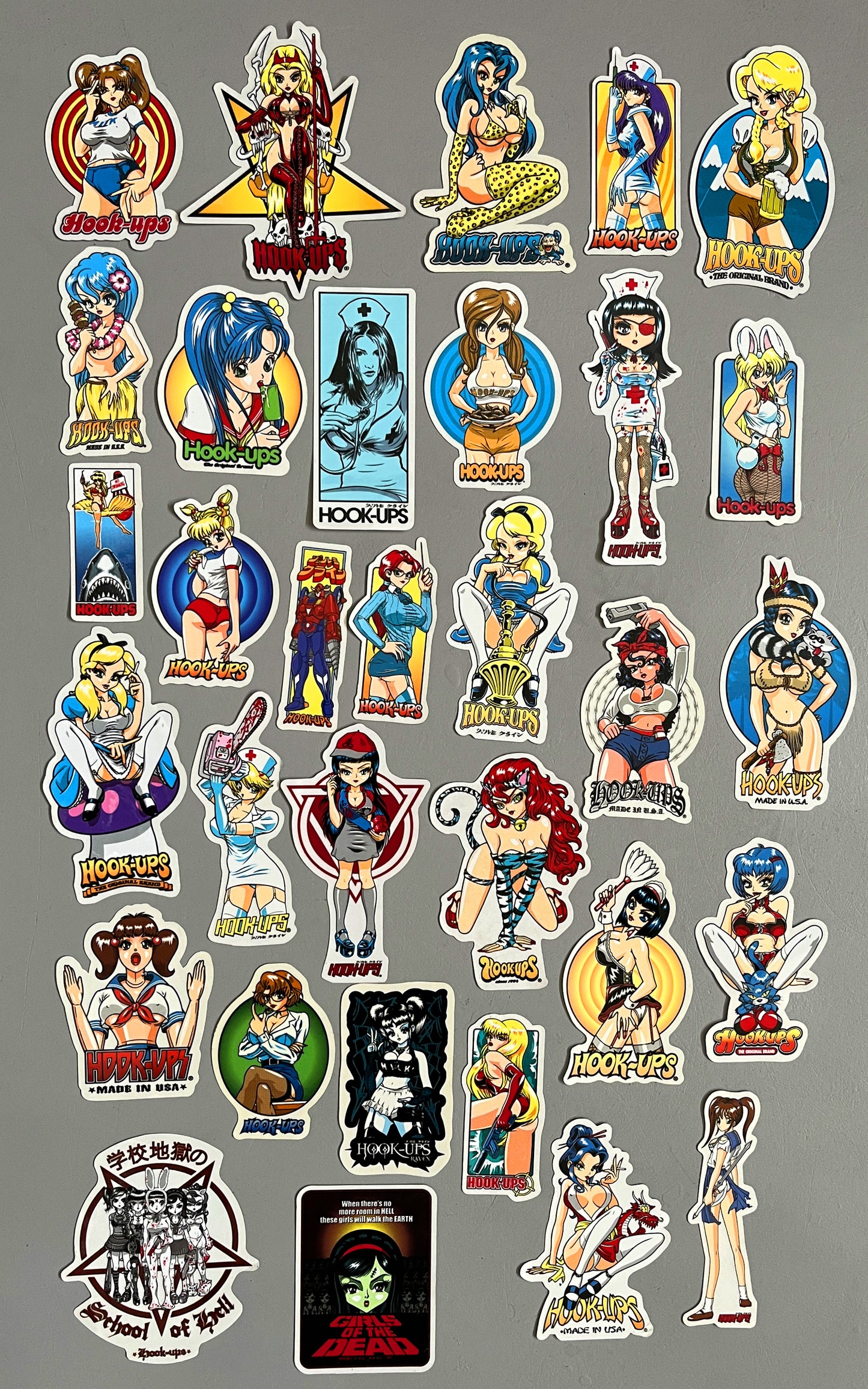 hook-ups VINTAGE sticker 32 pack