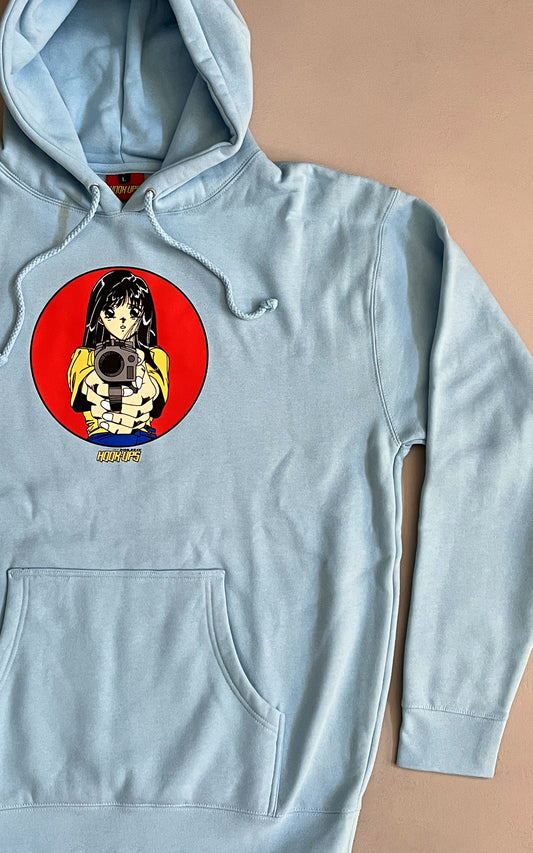 Barrel of a Gun HEAVYWEIGHT HOODED SWEATSHIRT - AQUA BLUE