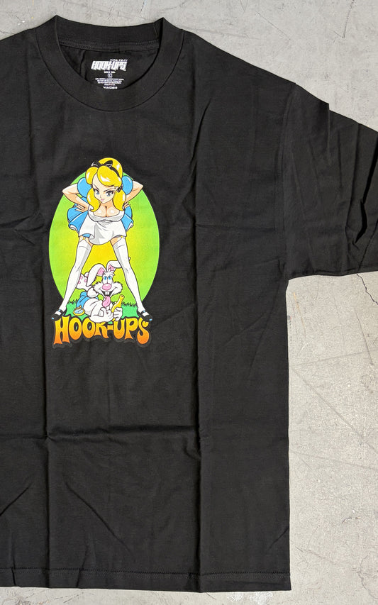 Alice & Friends - BLACK T-SHIRT - NEW OLD STOCK FROM 2010