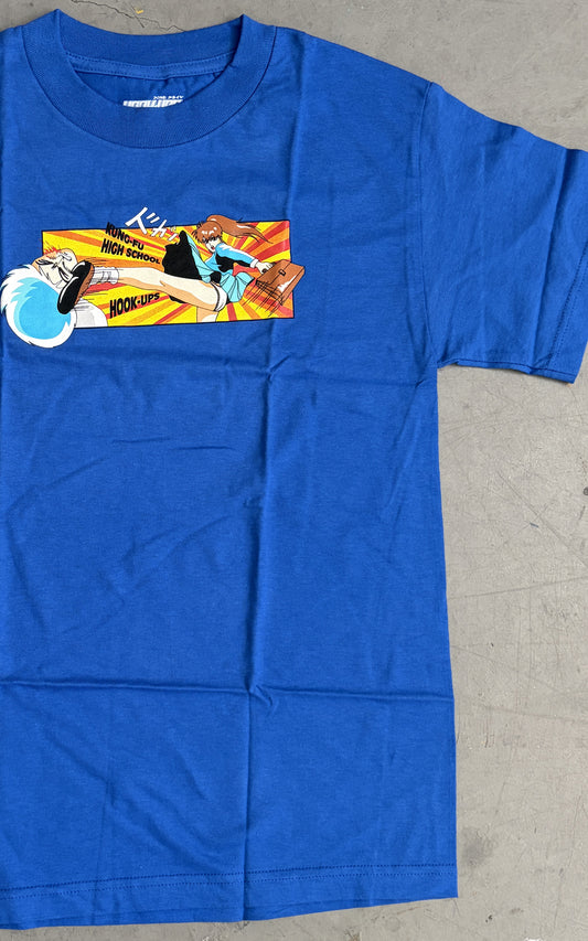Kung Fu High School - ROYAL BLUE T-SHIRT - NEW OLD STOCK FROM 2009