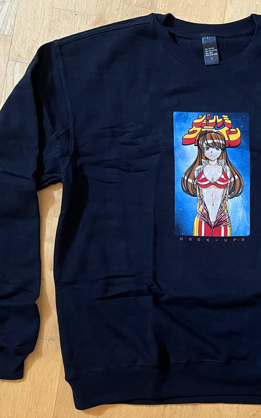 Jet Pilot Crew Sweatshirt - BLACK - NEW OLD STOCK FROM 2012