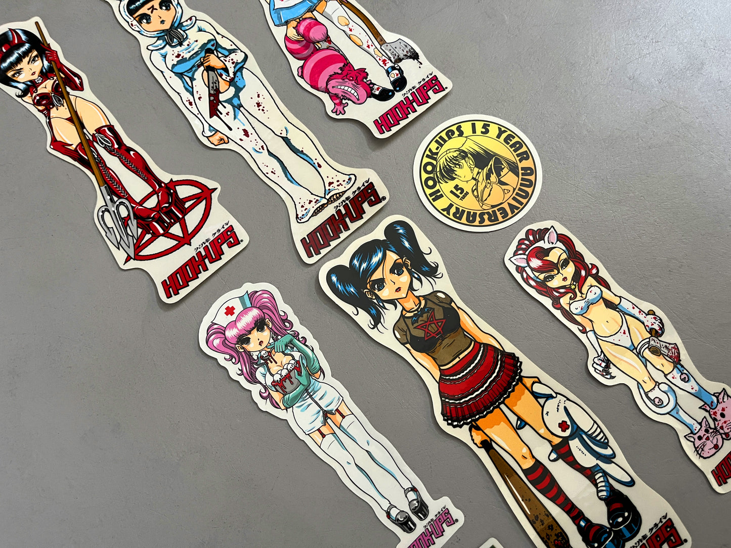 hook-ups VINTAGE sticker 8 pack
