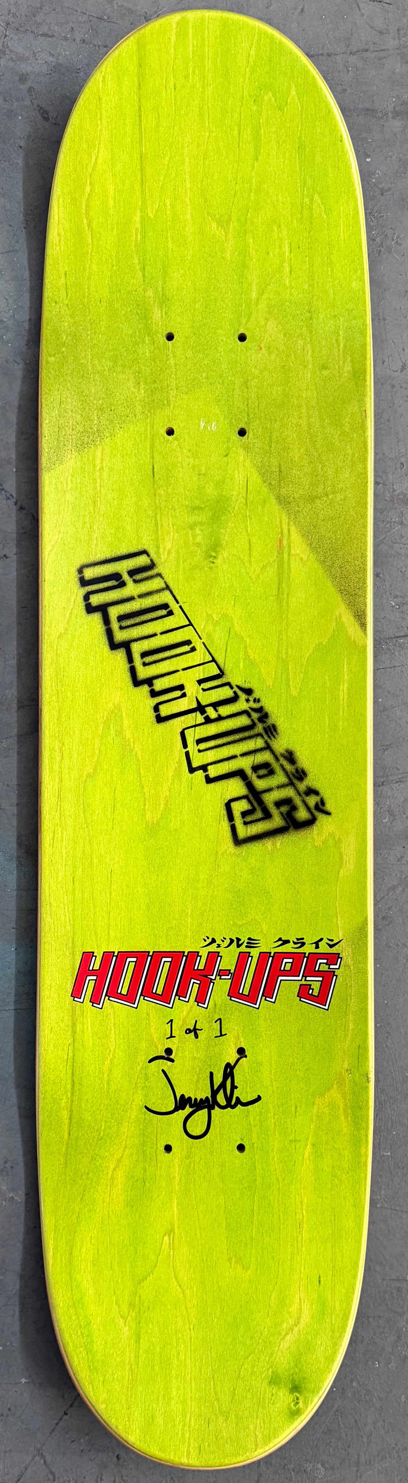 SIGNED Iria Hunter YELLOW/GREEN 7.5 X 31 HAND SCREENED 1 OF 1