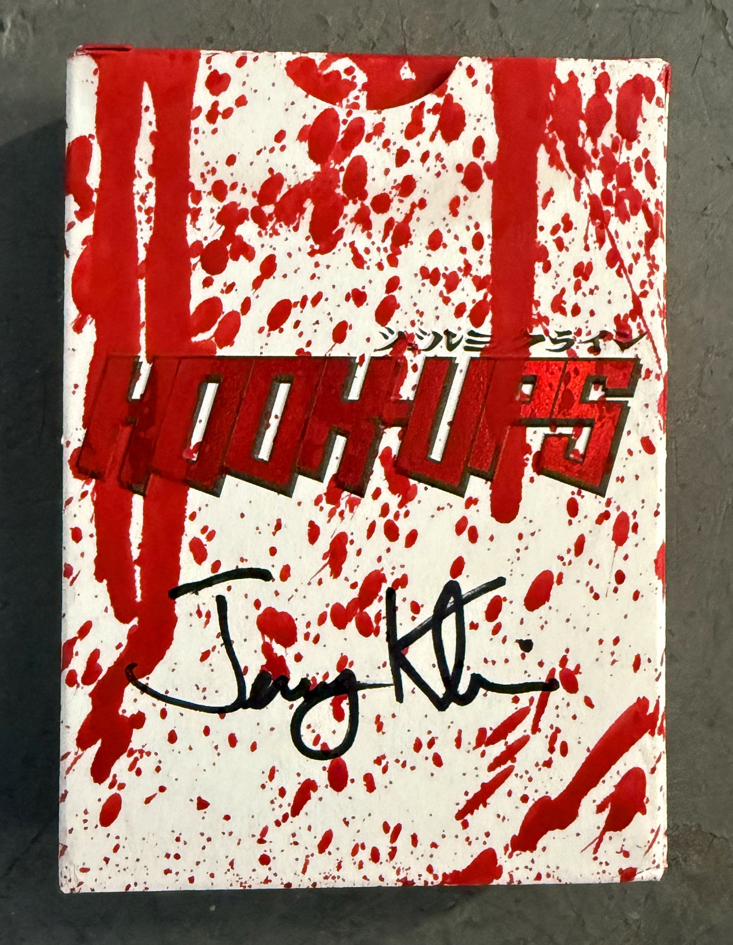 SIGNED Barrel of a Gun LIMITED BLOOD SPLATTER FOIL DECK extra blood box