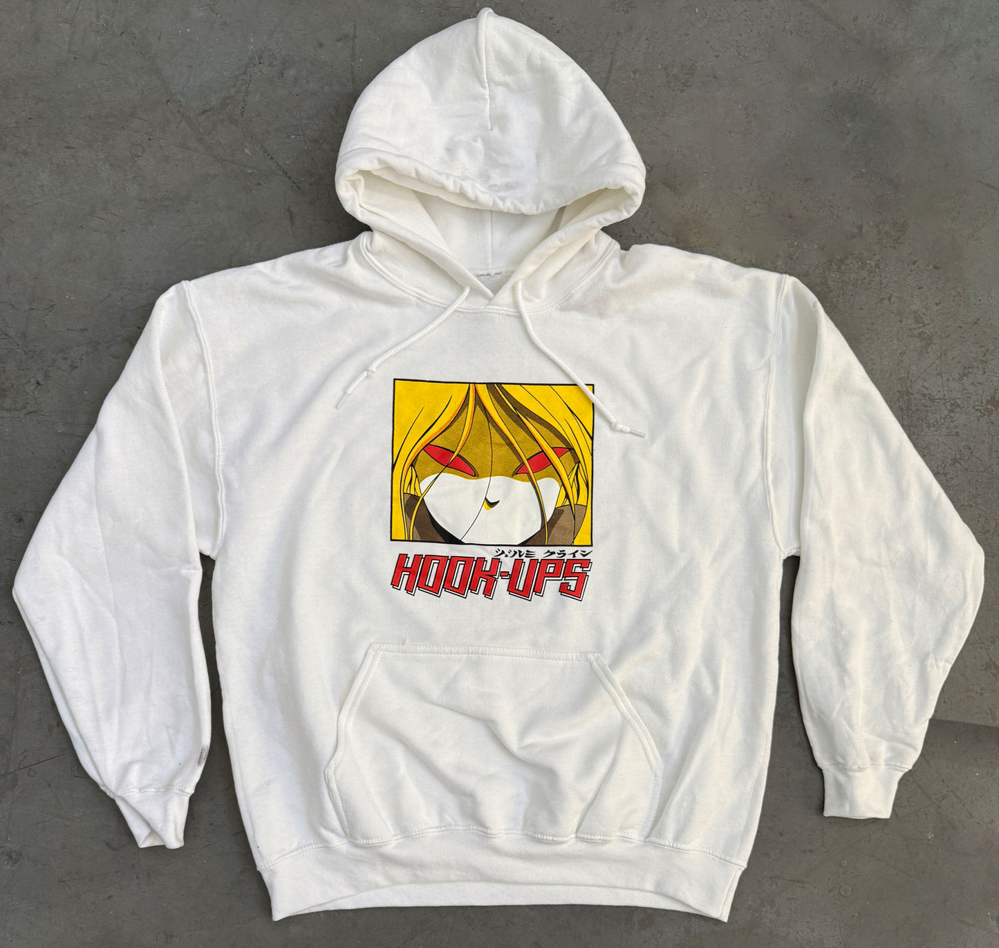 Red Eyes Hooded Sweatshirt- WHITE