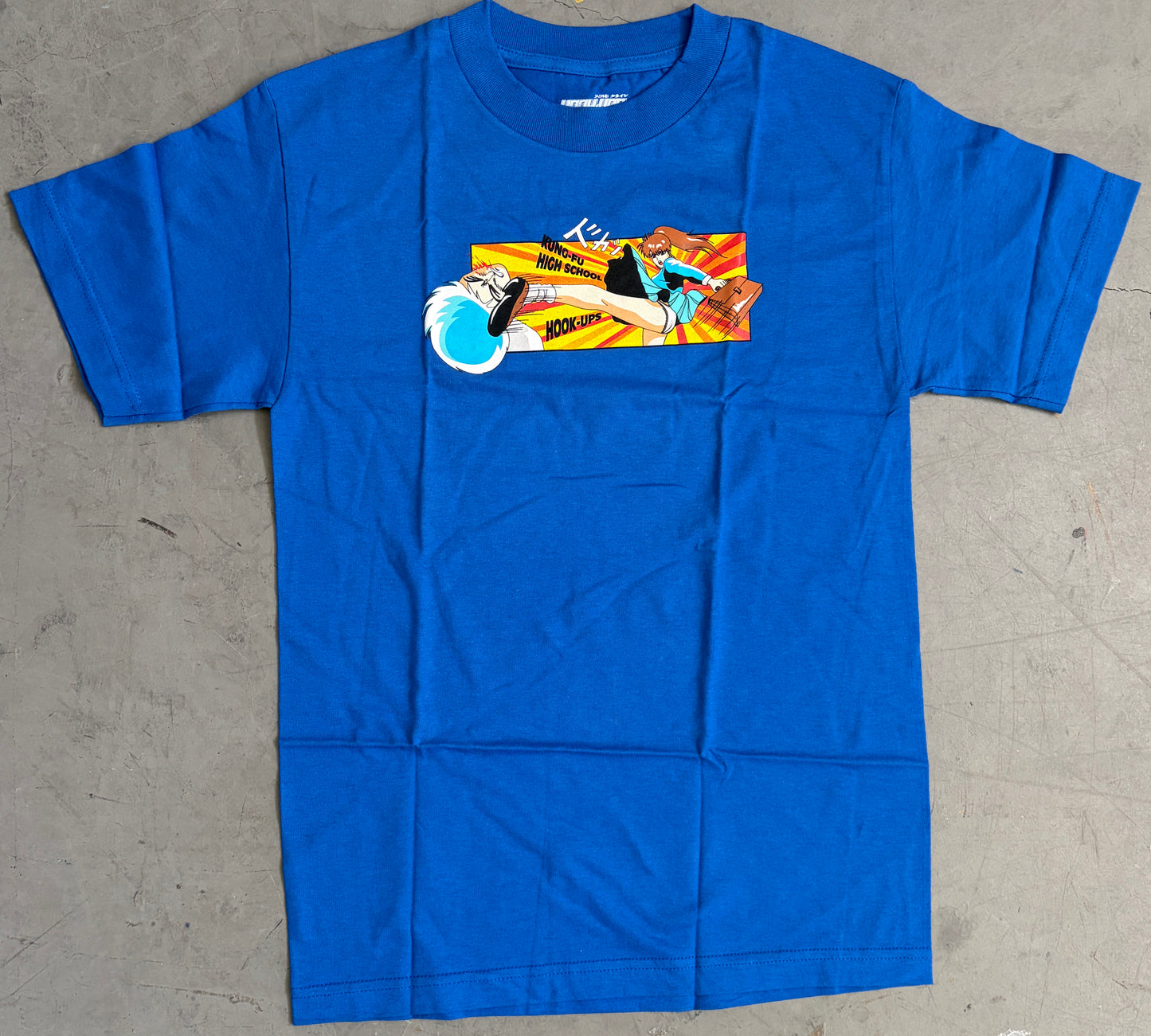 Kung Fu High School - ROYAL BLUE T-SHIRT - NEW OLD STOCK FROM 2009