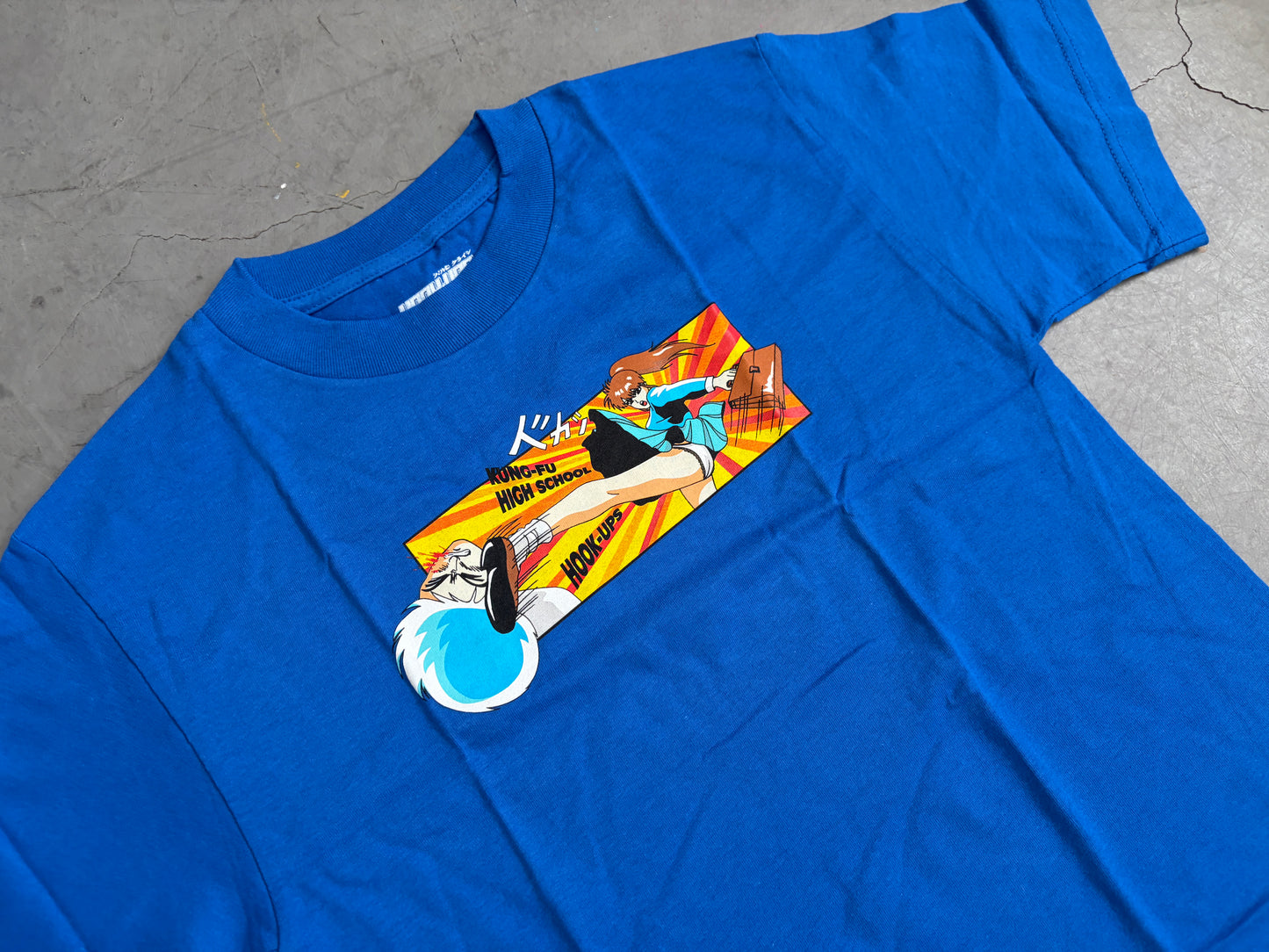 Kung Fu High School - ROYAL BLUE T-SHIRT - NEW OLD STOCK FROM 2009