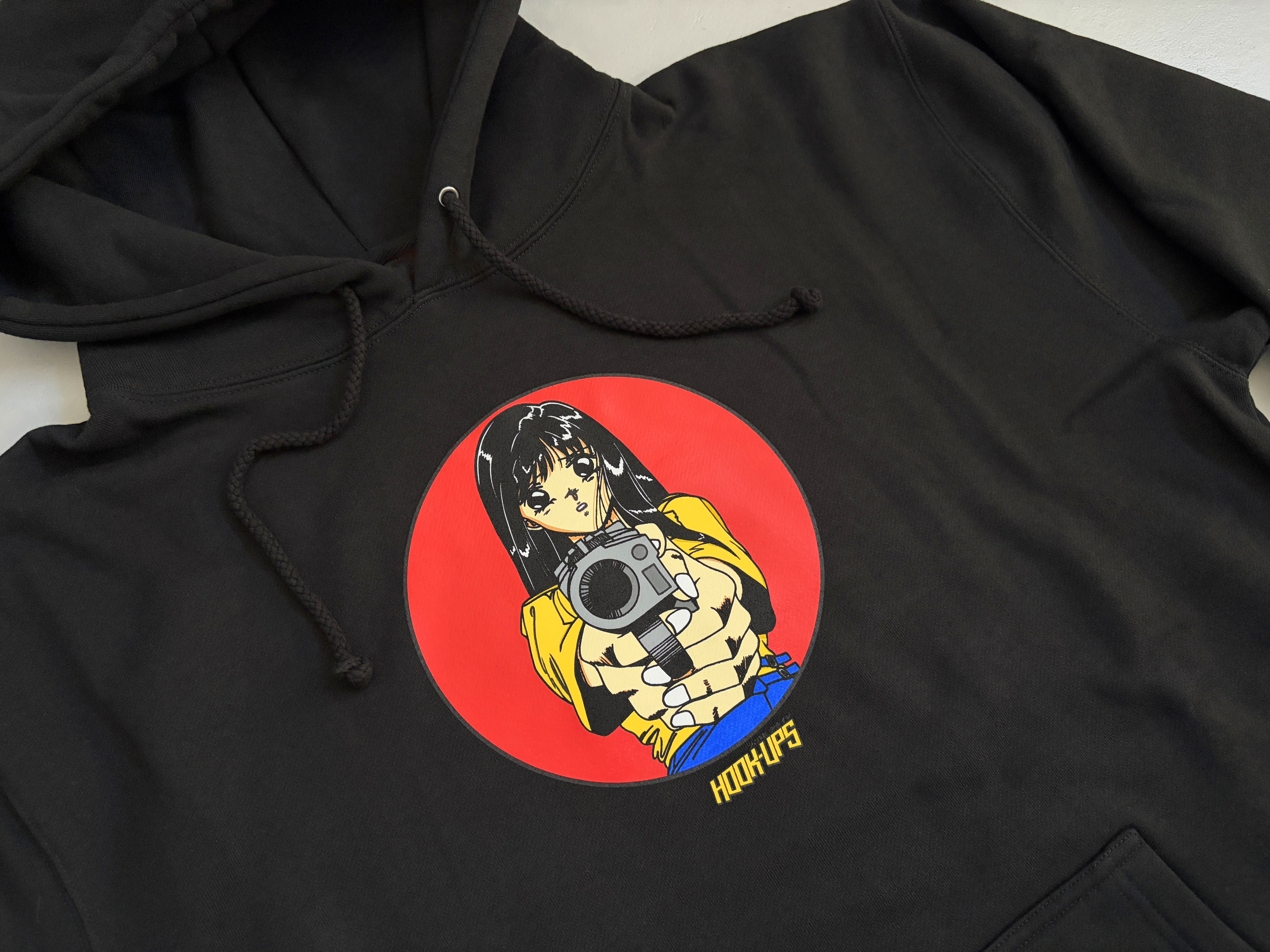 Barrel of a Gun HEAVYWEIGHT HOODED SWEATSHIRT - BLACK – hookups