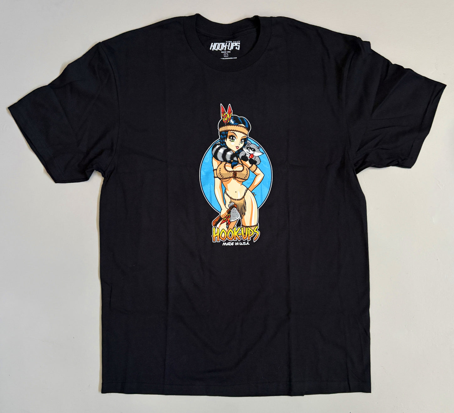 Pocahook-ups T-shirt - BLACK