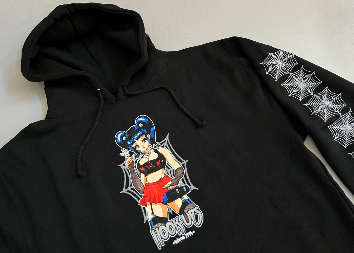 Raven HEAVYWEIGHT HOODED SWEATSHIRT - BLACK