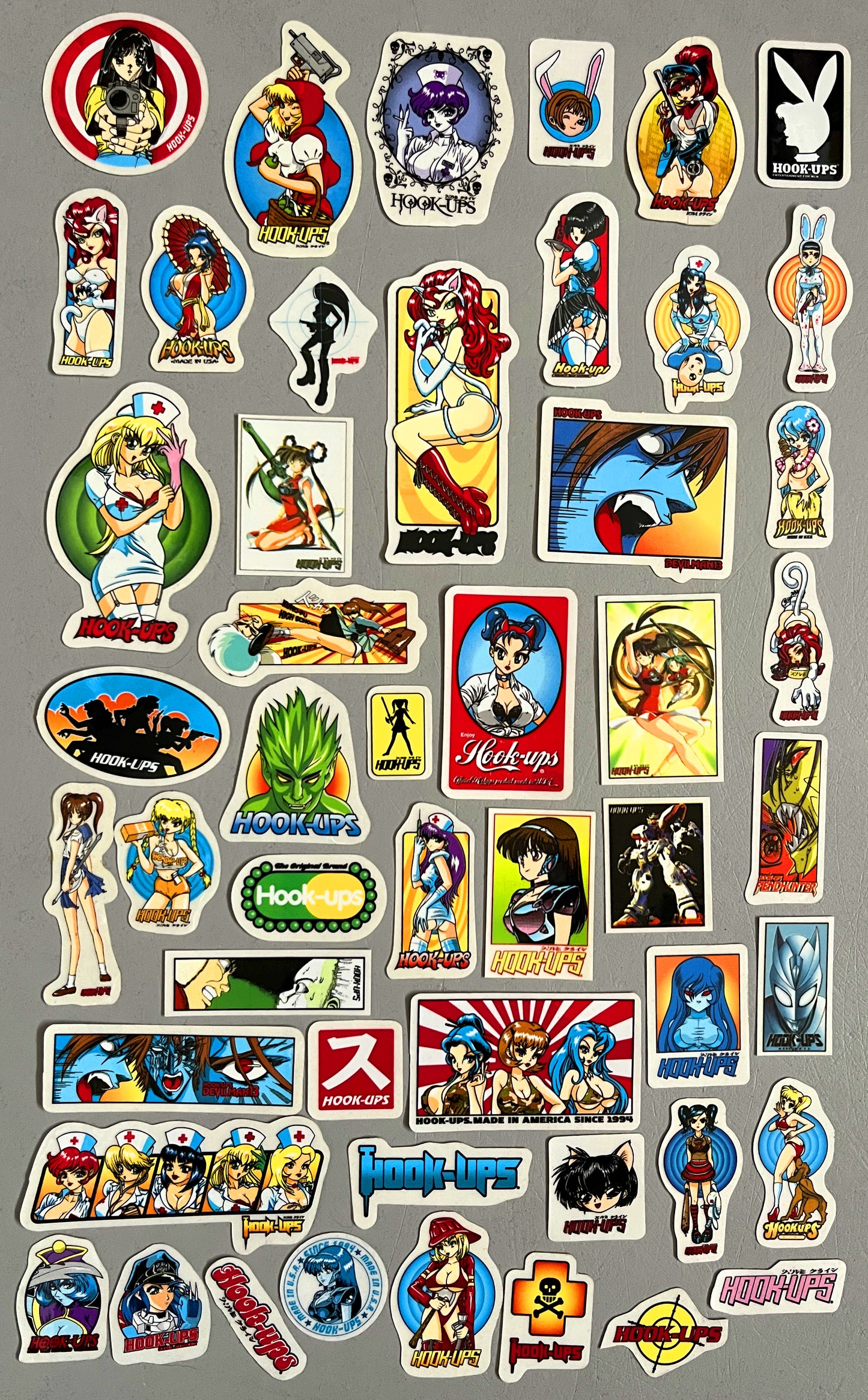 hook-ups mini size sticker pack #3 of 50 small stickers
