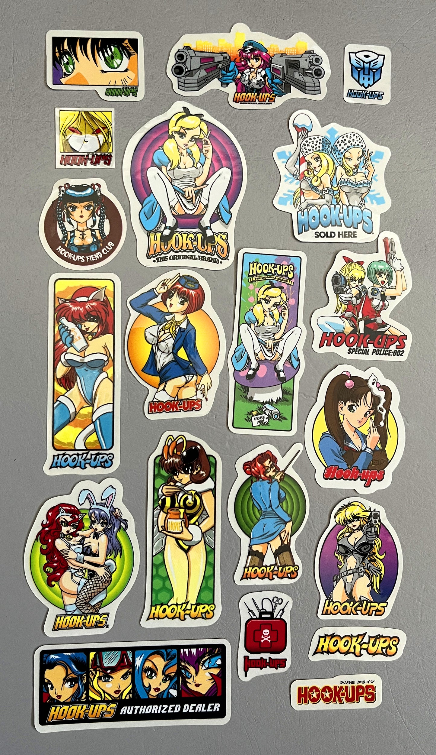 hook-ups mini size sticker pack #5 of 20 small stickers