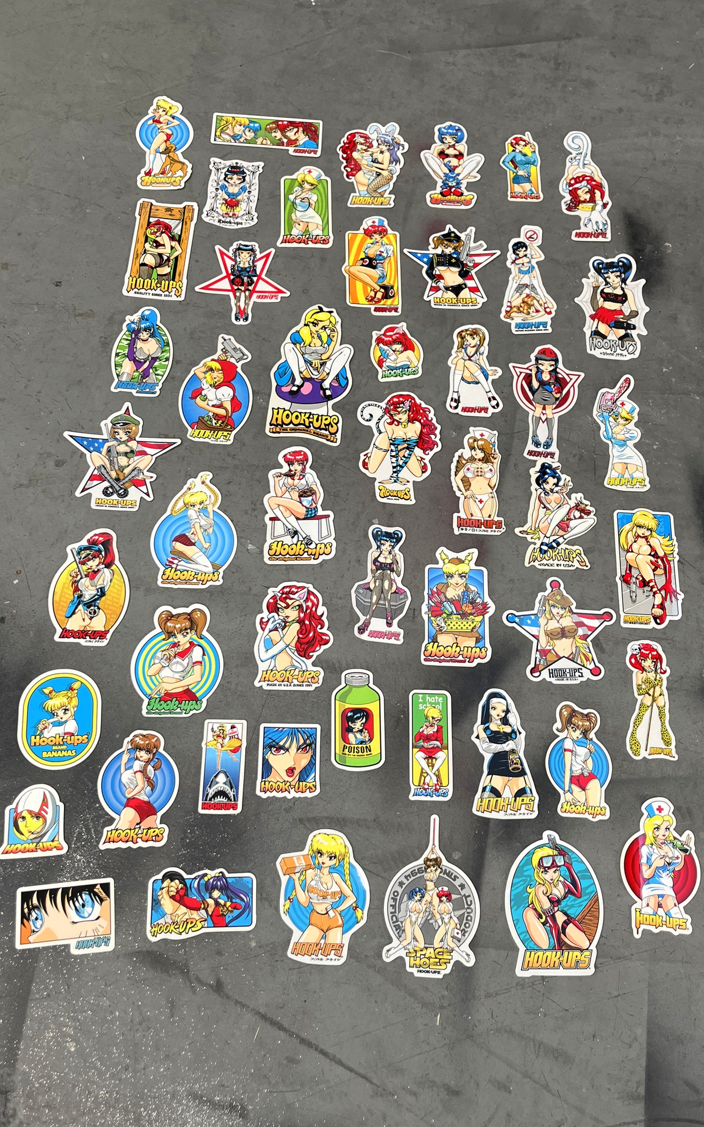 hook-ups classic stickers mega 50 pack