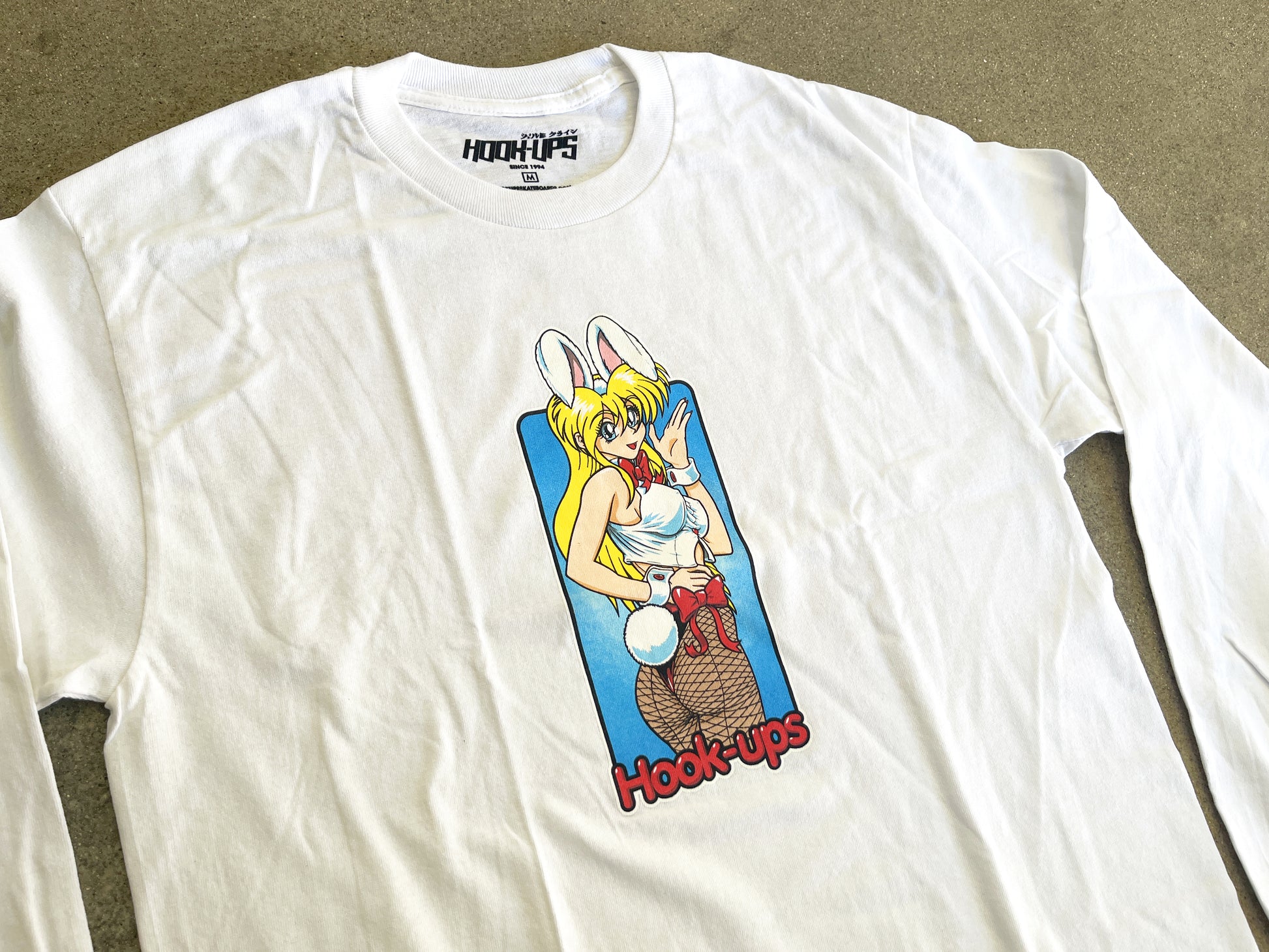 bunny girl LONG SLEEVE t-shirt - WHITE – hookups