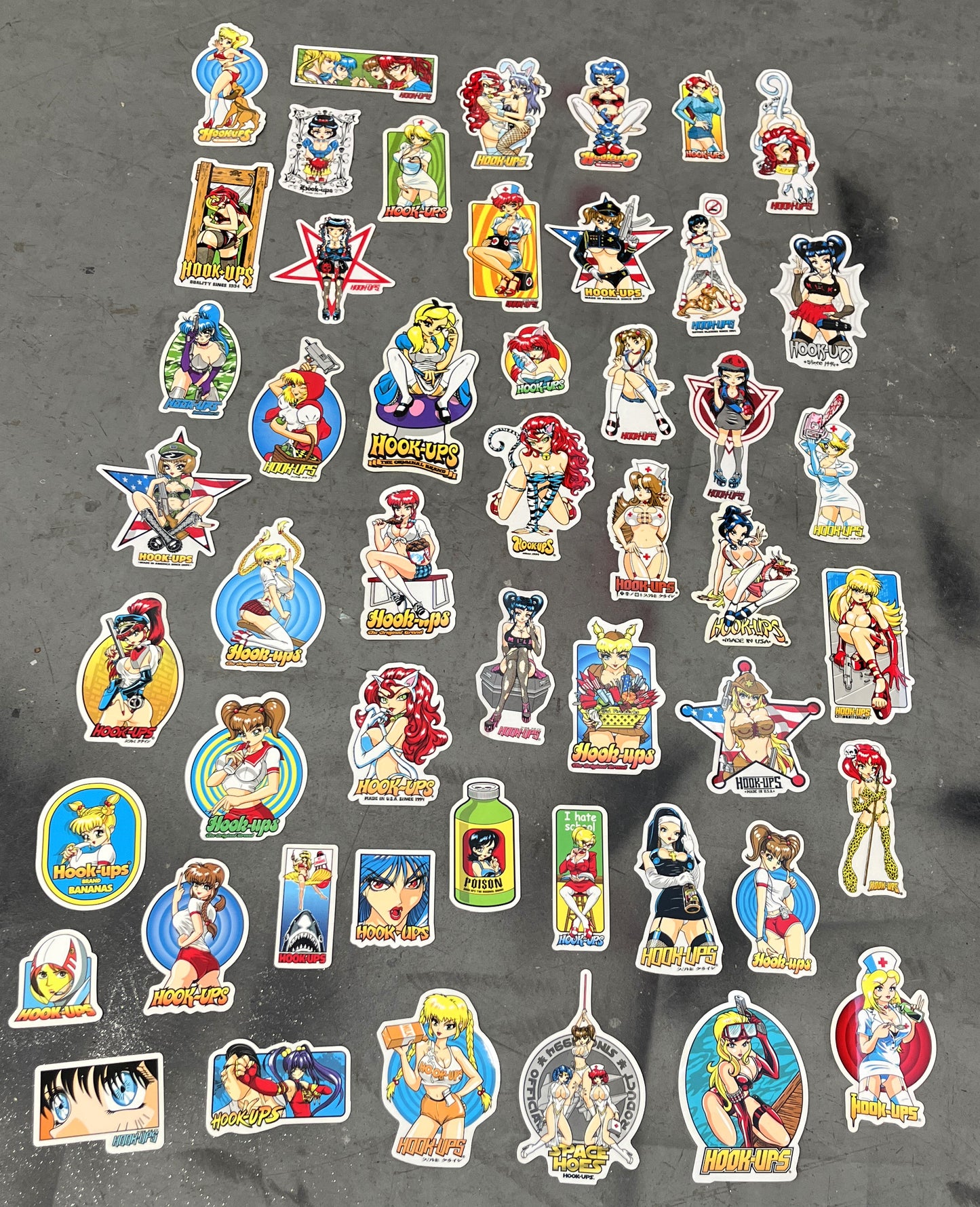 hook-ups classic stickers mega 50 pack